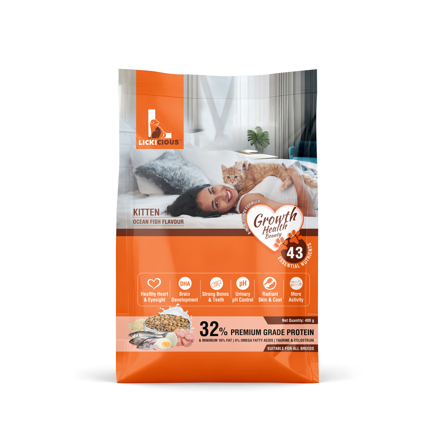 Lickicious Kitten Food with 6-in-1 growth formula