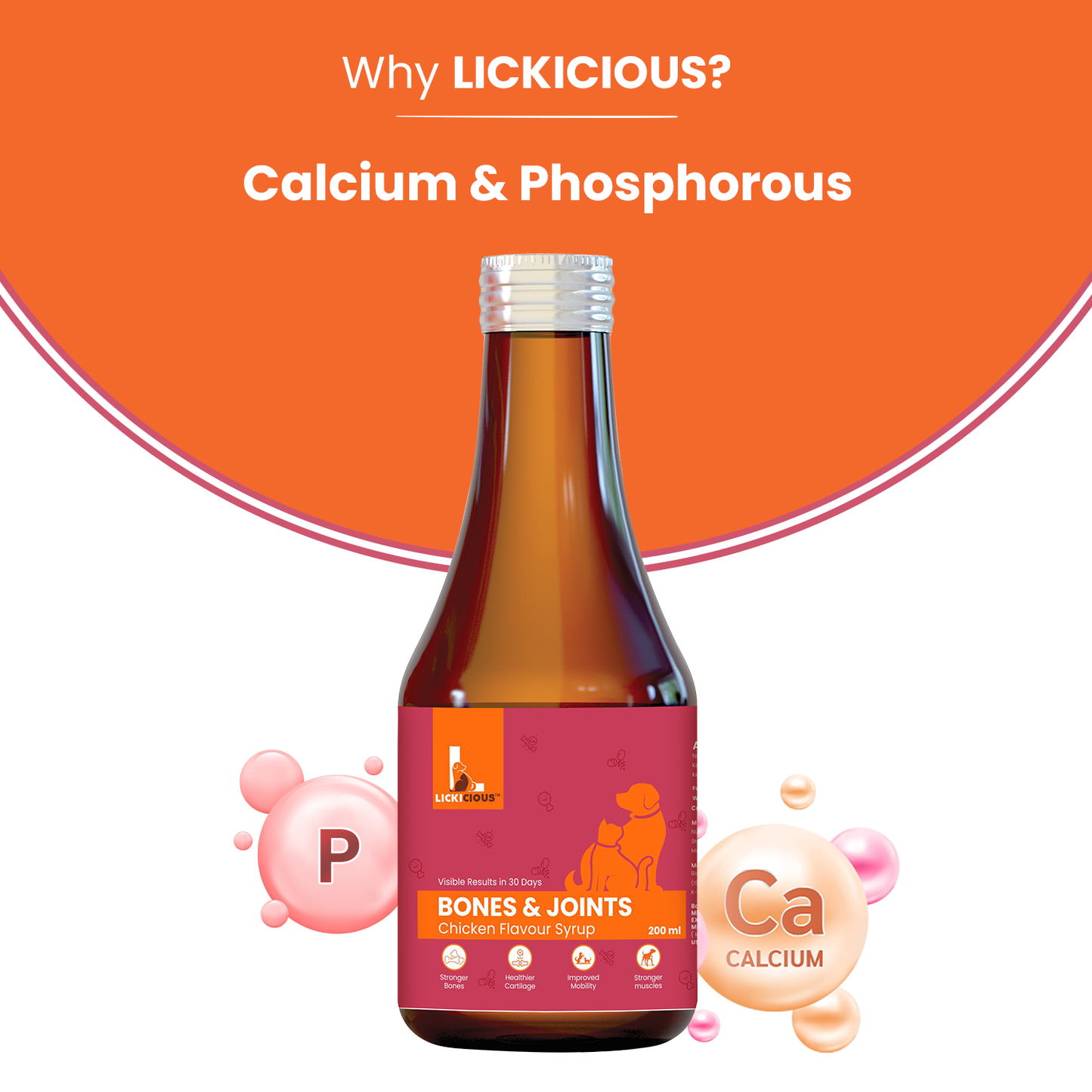 Lickicious Bone and Joints syrup with calcium & phosphorous