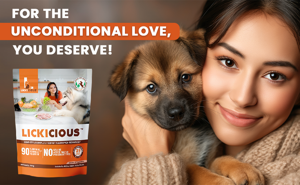 Loving pet parent with dog