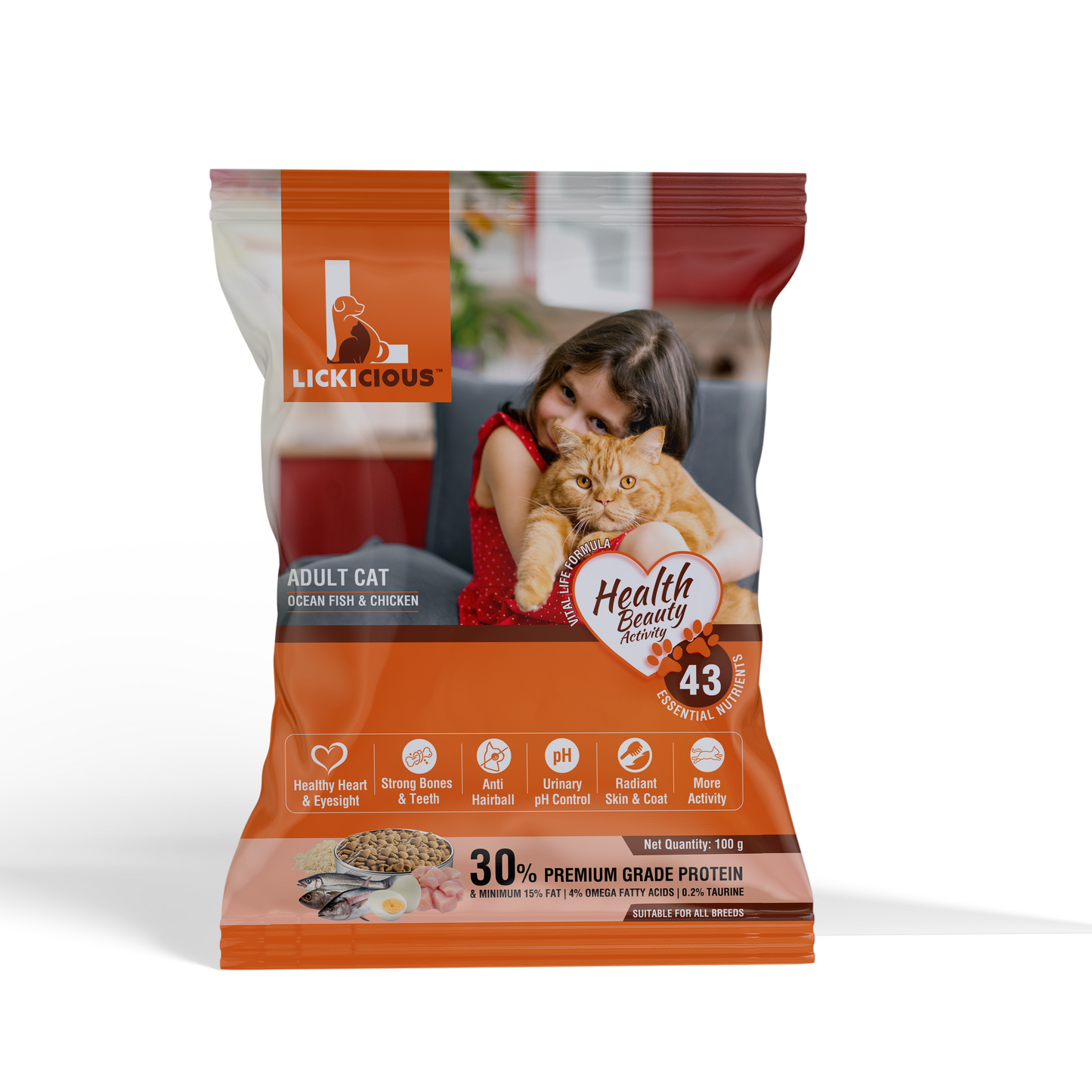 LICKICIOUS™ Dry Cat Food with 43 Essential Nutrients