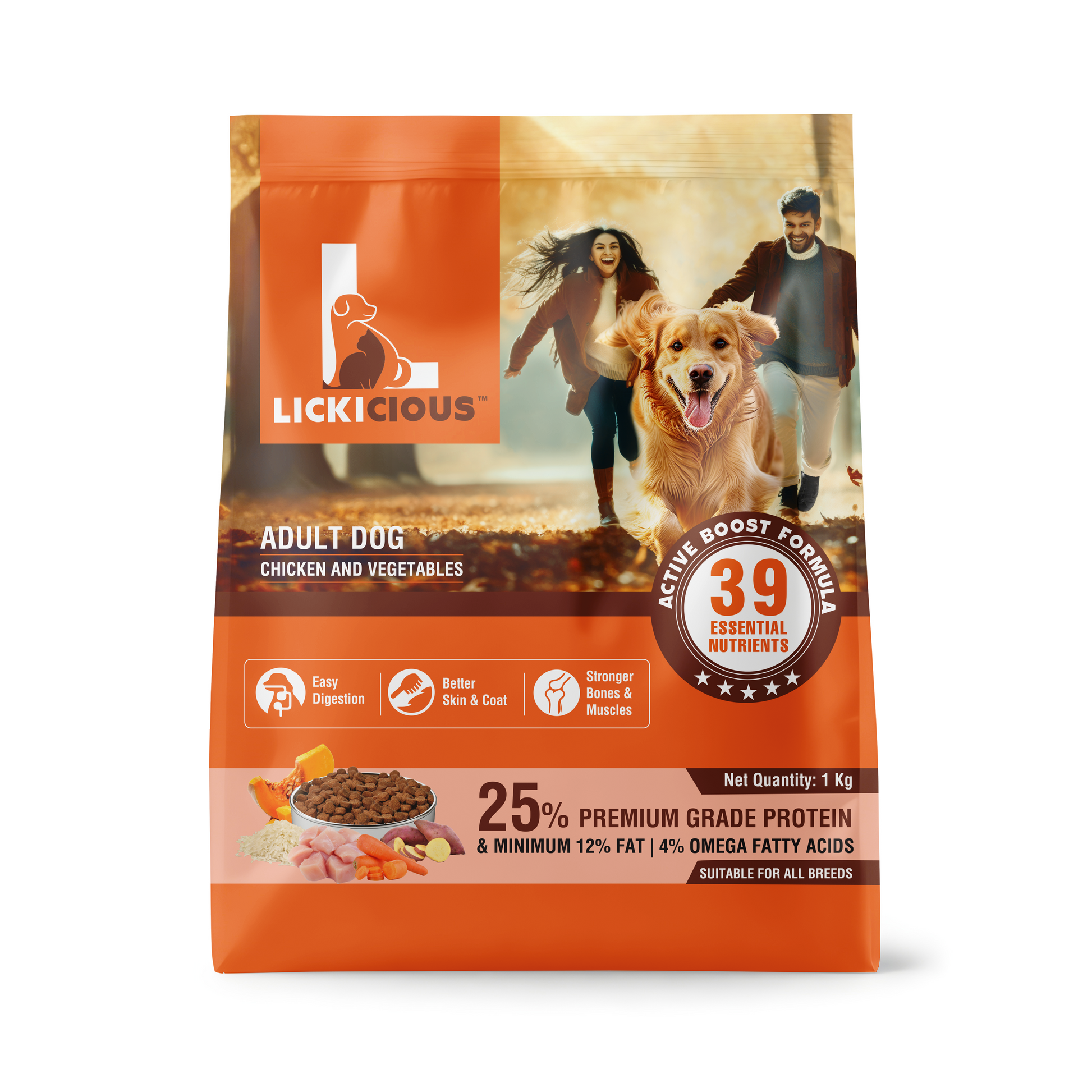 1 kg Lickicious adult dog food