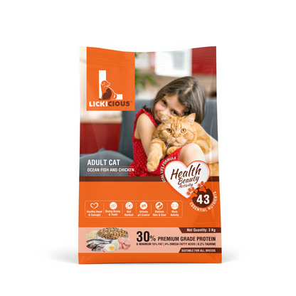 LICKICIOUS™ Dry Cat Food with 43 Essential Nutrients 3 kg 3kg