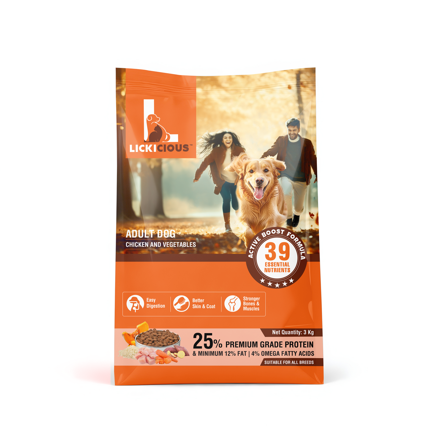 3kg Lickicious Adult Dog Food