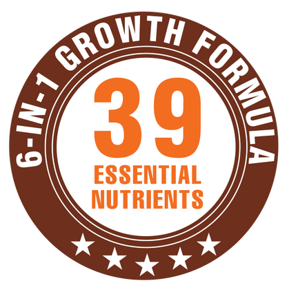 6 in 1 growth formula with 39 Essential Nutrients
