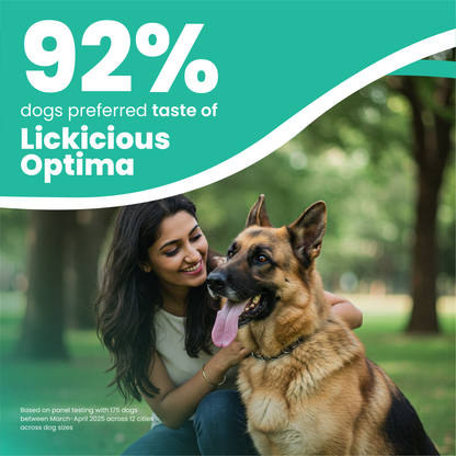 LICKICIOUS Optima Dry Dog Food Adult 10 KG | Chicken & Vegetable | Complete and Balanced Optimum Nutrition for Pedigree Dogs | Great Taste & Easy Digestion