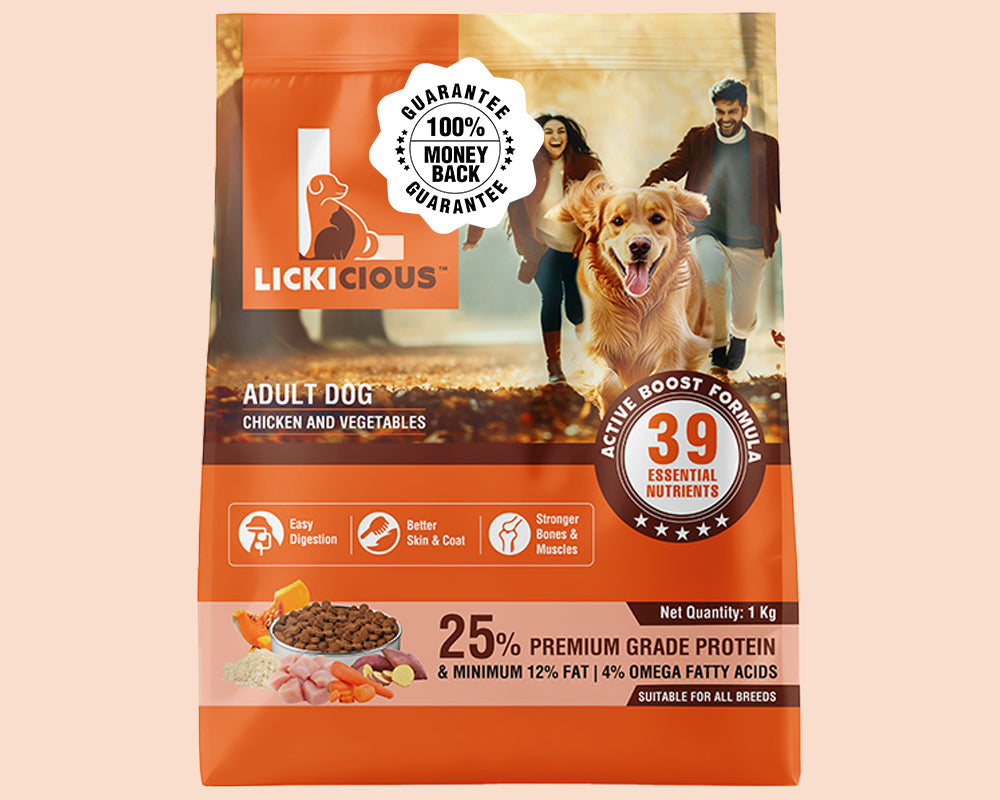 Lickicious Adult Dry Dog Food with Real Chicken & Vegetable