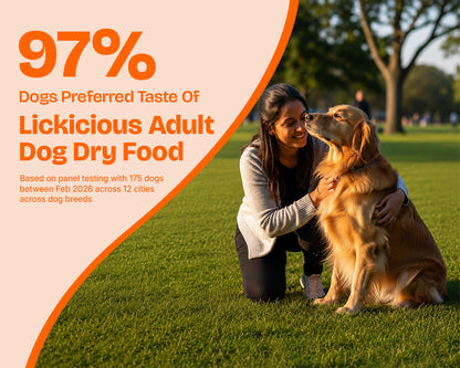 Lickicious Adult Dry Dog Food with Real Chicken & Vegetable