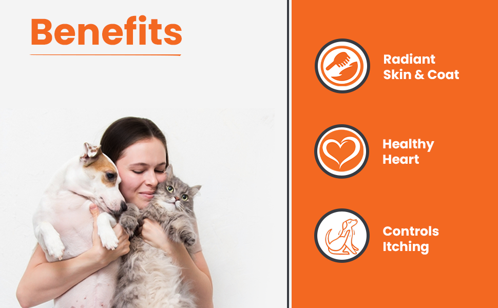 Benefits LICKICIOUS Radiant Skin and Coat controls itching healthy heart