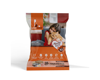 LICKICIOUS Dry Cat Food | Adult Cat Food | Unconditional Love You Deserve