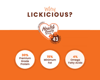 LICKICIOUS Dry Cat Food | Adult Cat Food | Unconditional Love You Deserve