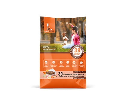 LICKICIOUS Puppy Food with 30% Protein, 15% Fat for Healthy Growth