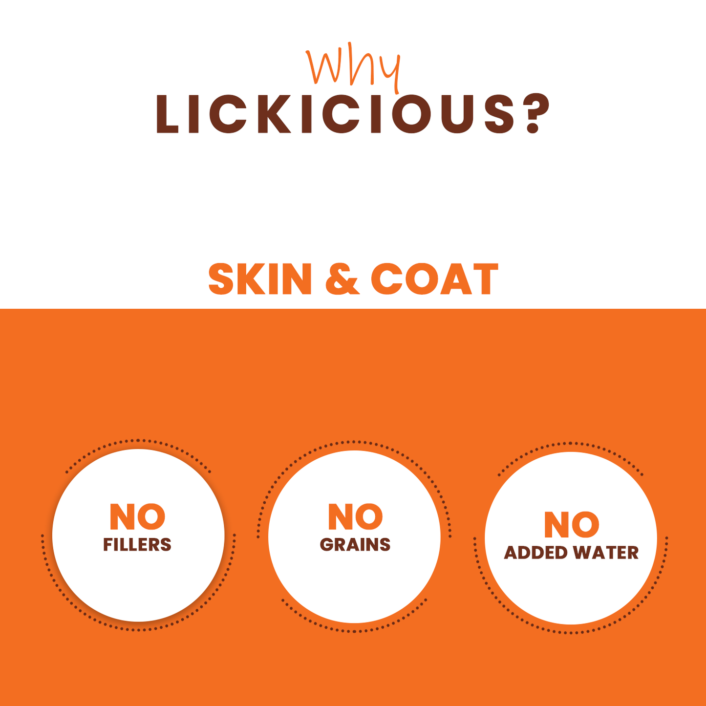 Why Lickicious treats No fillers no grains no added water